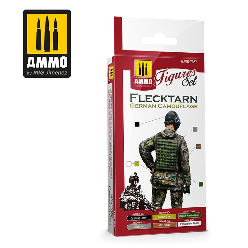 AMMO by Mig Jimenez A.MIG-7037 FLECKTARN GERMAN CAMOUFLAGE - FIGURES SET (8170396647661)