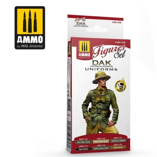 AMMO by Mig Jimenez A.MIG-7038 DAK UNIFORMS (AFRIKA KORPS) - FIGURES SET (8170396680429)