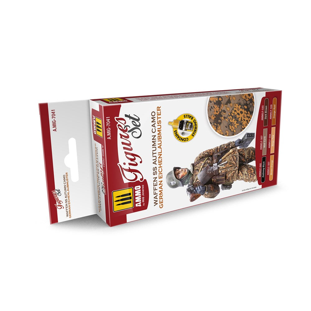 AMMO by Mig Jimenez A.MIG-7041 WAFFEN SS AUTUMN CAMO (EICHENLAUBMUSTER) - FIGURES SET (8170396811501)