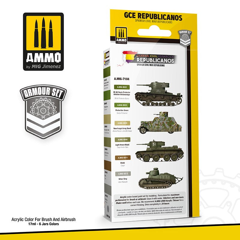 AMMO by Mig Jimenez A.MIG-7184 SPANISH CIVIL WAR REPUBLICANS - ARMOUR SET