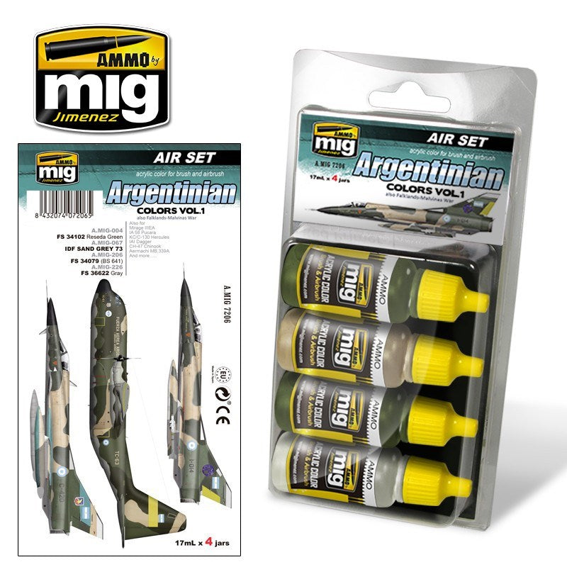 AMMO by Mig Jimenez A.MIG-7206 ARGENTINIAN COLORS VOL.1 (ALSO FALKLANDS WAR) - Hobby City NZ
