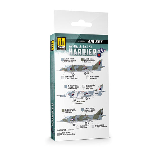 AMMO by Mig Jimenez 7246 AV-8A US MARINES - Gr.1/3 HARRIER UK RAF SET - Hobby City NZ