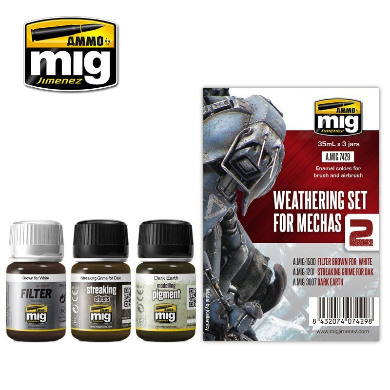 AMMO by Mig Jimenez A.MIG-7429 WEATHERING SET FOR MECHAS - Hobby City NZ