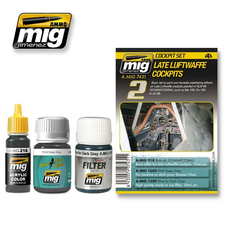 AMMO by Mig Jimenez A.MIG-7431 LATE LUFTWAFFE COCKPITS