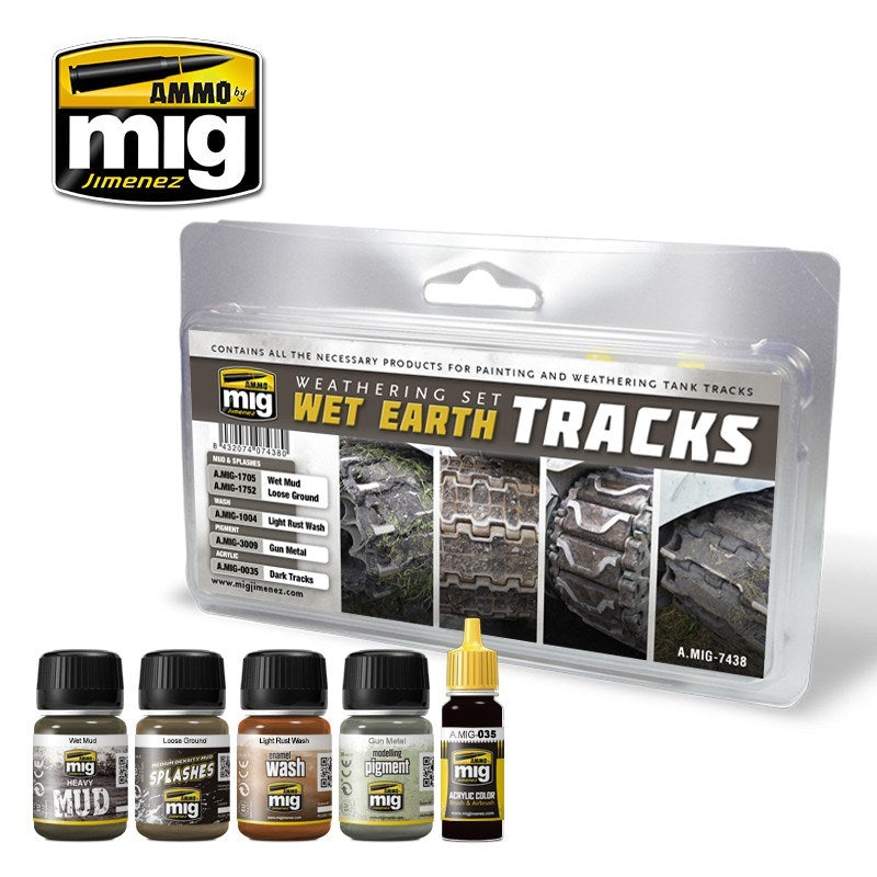 AMMO by Mig Jimenez A.MIG-7438 WET EARTH TRACKS (6661677416497)