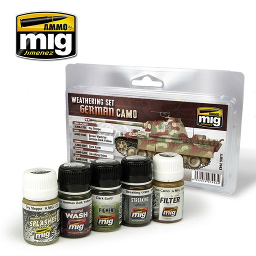 AMMO by Mig Jimenez A.MIG-7443 GERMAN CAMO WEATHERING SET - Hobby City NZ