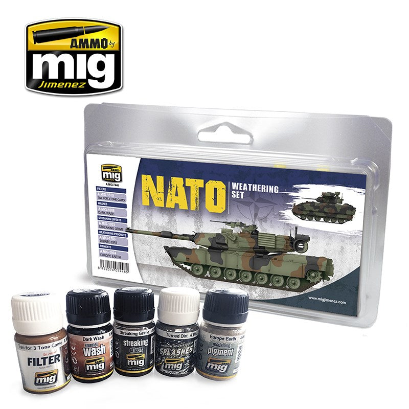 AMMO by Mig Jimenez A.MIG-7446 NATO WEATHERING SET - Hobby City NZ