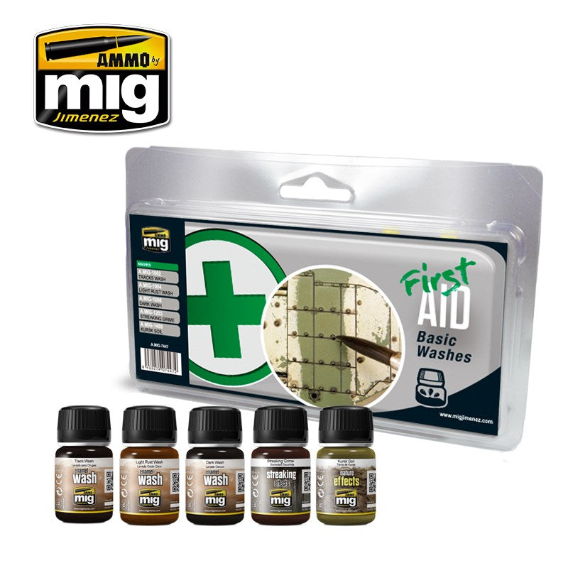 AMMO by Mig Jimenez A.MIG-7447 FIRST AID BASIC WASHES (8170394419437)