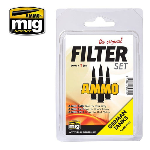 AMMO by Mig Jimenez A.MIG-7453 FILTER SET FOR GERMAN TANKS - Hobby City NZ