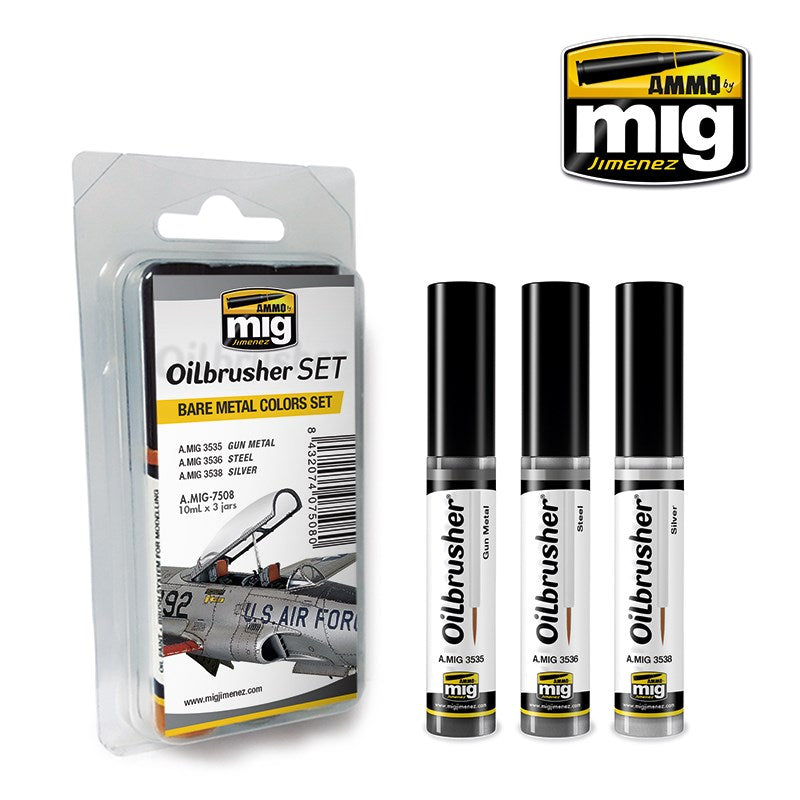 AMMO by Mig Jimenez A.MIG-7508 BARE METAL COLORS SET (1885207822385)