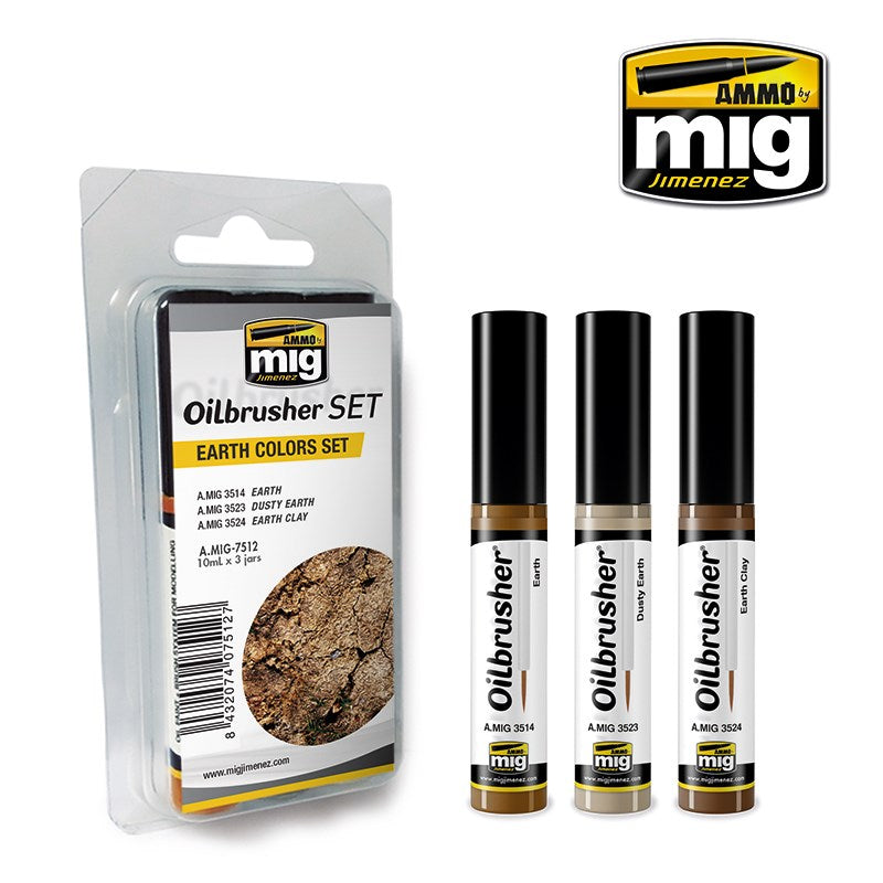 AMMO by Mig Jimenez A.MIG-7512 EARTH COLORS SET: (8470977642733)