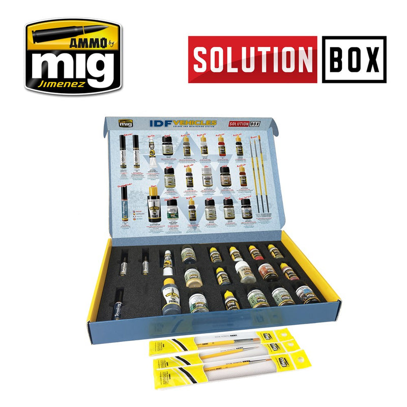 AMMO by Mig Jimenez A.MIG-7701 IDF VEHICLES SOLUTION BOX - Hobby City NZ