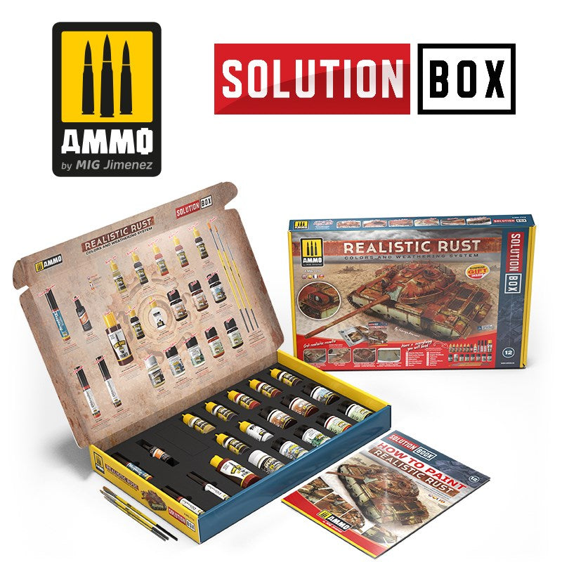 AMMO by Mig Jimenez A.MIG-7719 SOLUTION BOX: Realistic Rust Solution Box (8170395926765)