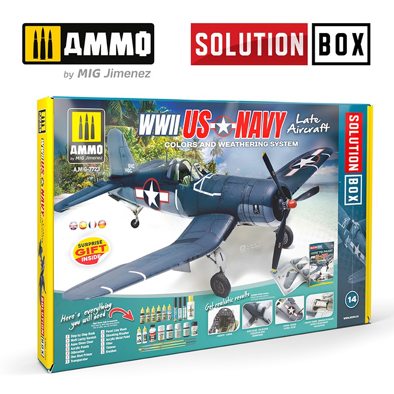 AMMO by Mig Jimenez A.MIG-7723 US NAVY WWII LATE - SOLUTION BOX - Hobby City NZ