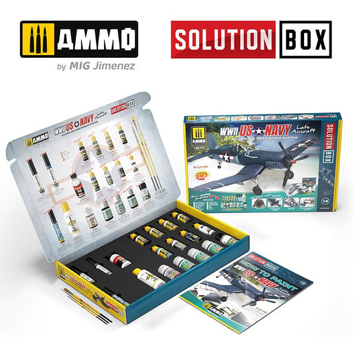 AMMO by Mig Jimenez A.MIG-7723 US NAVY WWII LATE - SOLUTION BOX - Hobby City NZ
