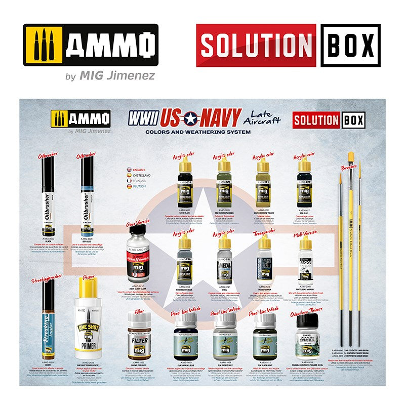 AMMO by Mig Jimenez A.MIG-7723 US NAVY WWII LATE - SOLUTION BOX (7678075994349)
