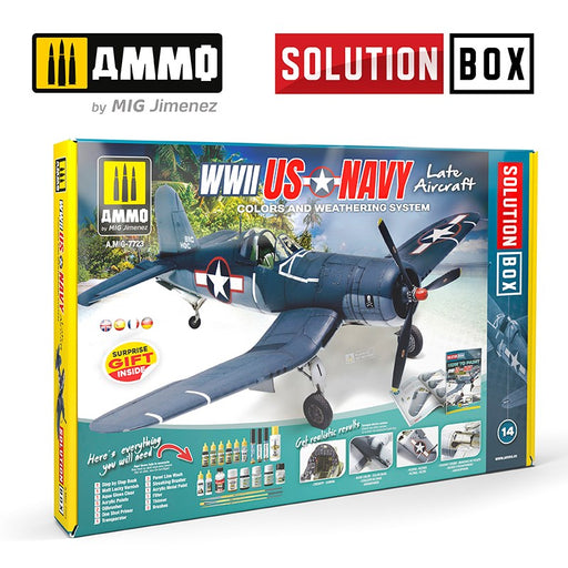 AMMO by Mig Jimenez A.MIG-7723 US NAVY WWII LATE - SOLUTION BOX - Hobby City NZ