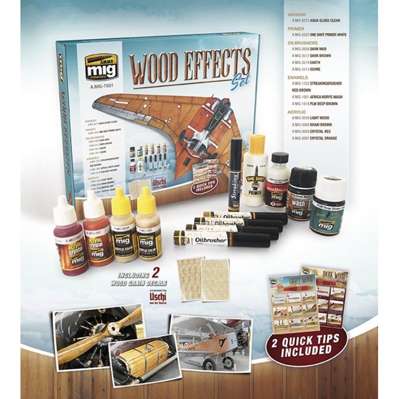 AMMO by Mig Jimenez A.MIG-7801  WOOD EFFECTS SET (4502520299569)