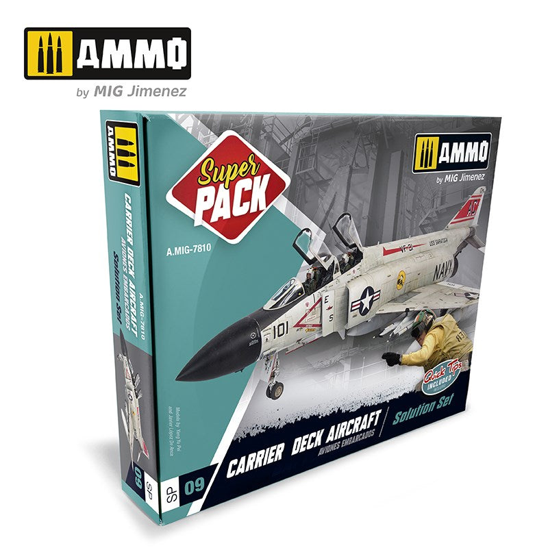 AMMO by Mig Jimenez A.MIG-7810 CARRIER DECK AIRCRAFT SOLUTION SET - SUPER PACK - Hobby City NZ
