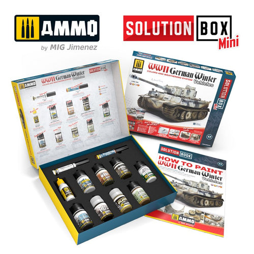 AMMO by Mig Jimenez Solution Box Mini #17 WWII German Winter Vehicles Paint Set (2)