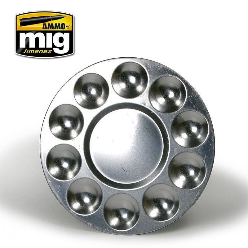 AMMO by Mig Jimenez A.MIG-8009 ALUMINIUM PALLET (10 WELLS) (8170392420589)