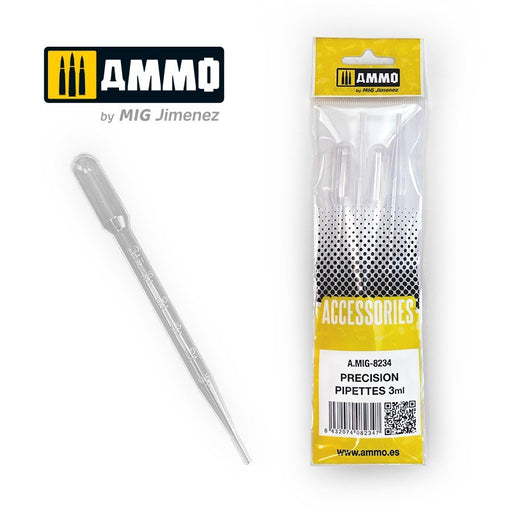AMMO by Mig Jimenez A.MIG-8234 Large Pipettes 3 mL (0.1 oz) 4 pcs - Hobby City NZ