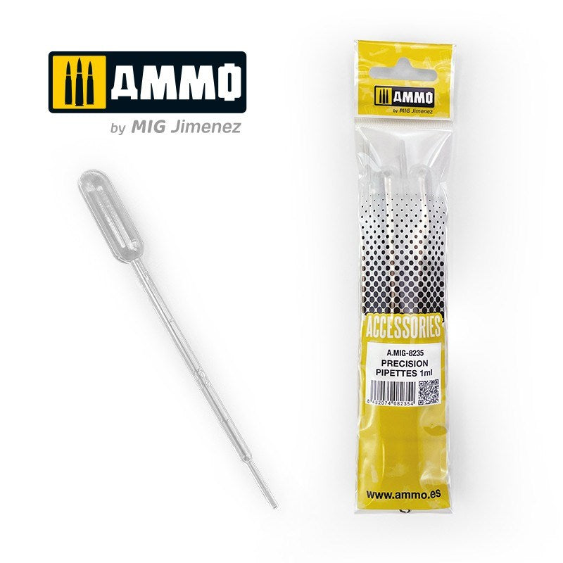 AMMO by Mig Jimenez A.MIG-8235 Small Pipettes 1mL (0.03 oz) 4 pcs. (8170401267949)