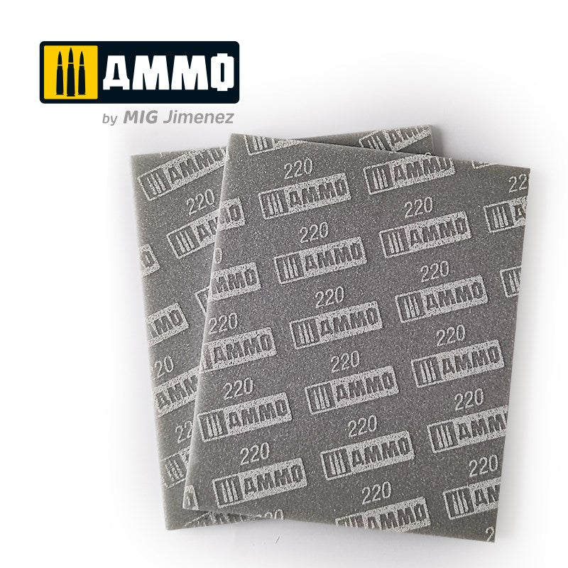 AMMO by Mig Jimenez A.MIG-8557 Sanding Sponge Sheet (220) 2 pcs. (8170402218221)