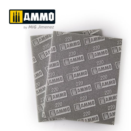 AMMO by Mig Jimenez A.MIG-8557 Sanding Sponge Sheet (220) 2 pcs. (8170402218221)