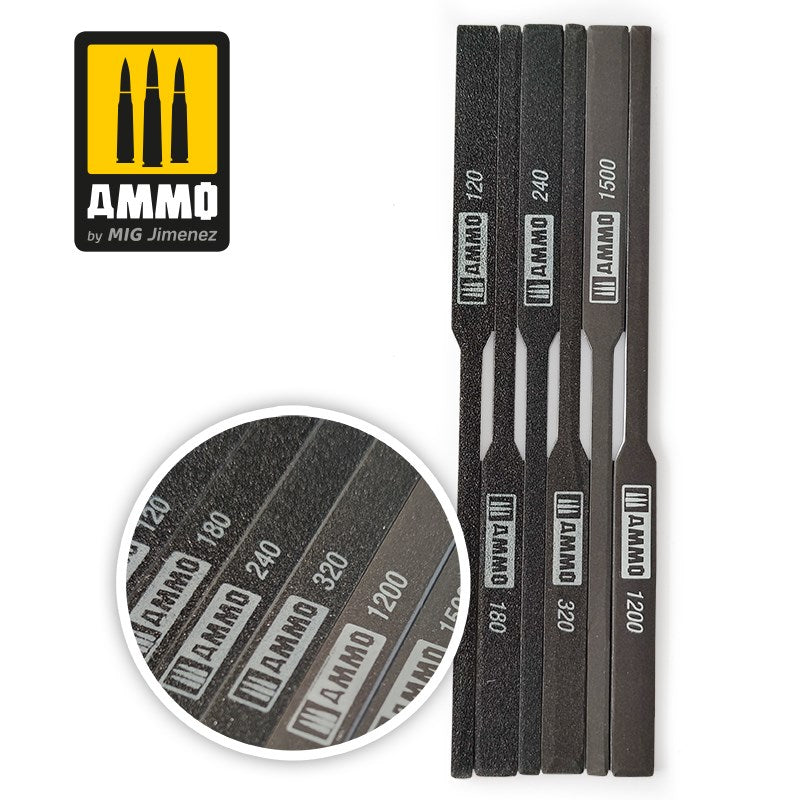 Ammo by Mig Jimenez Tapered Sanding Sticks - 6 pcs