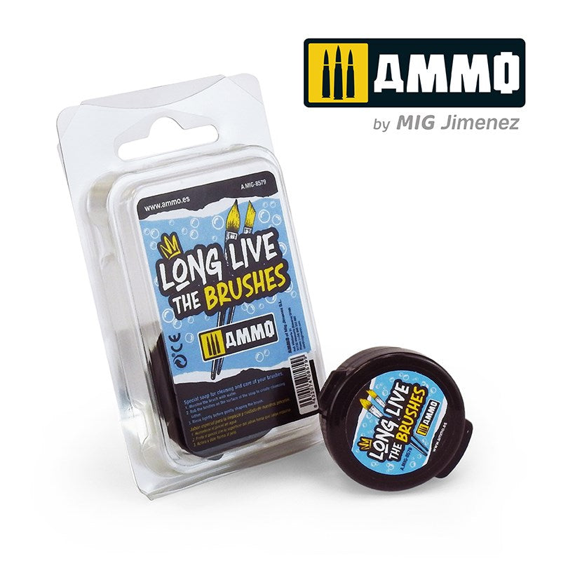 AMMO by Mig Jimenez A.MIG-8579 LONG LIVE THE BRUSHES - BRUSH SOAP (10GM) - Hobby City NZ