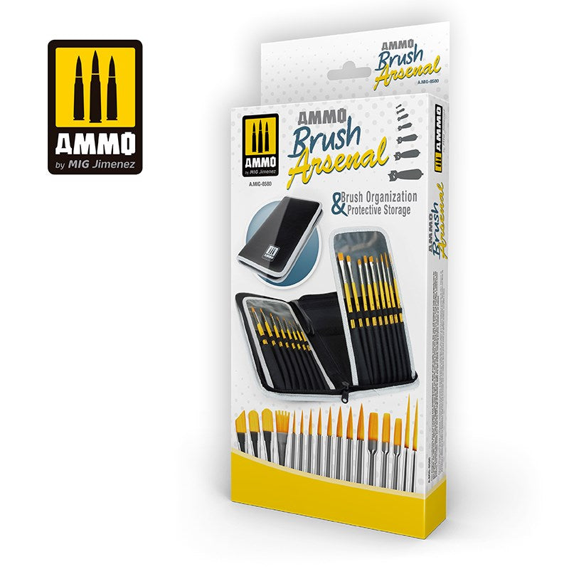 AMMO by Mig Jimenez 8580 AMMO Brush Arsenal - Brush Organization & Protective Storage (6657326776369)