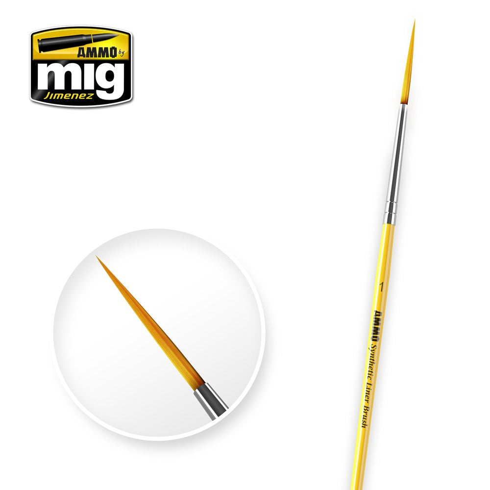 AMMO by Mig Jimenez A.MIG-8591 1 SYNTETIC LINER BRUSH (8170392944877)