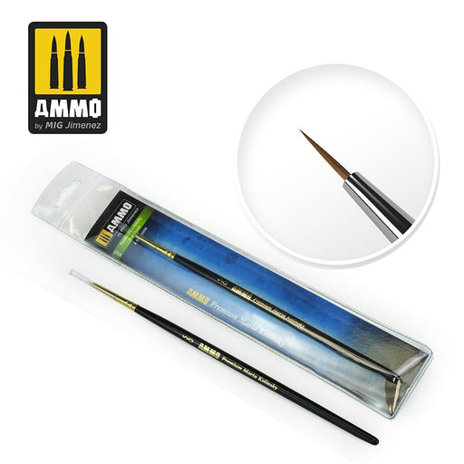 AMMO by Mig Jimenez A.MIG-8600 5/0 PREMIUM MARTA KOLINSKY ROUND BRUSH - Hobby City NZ