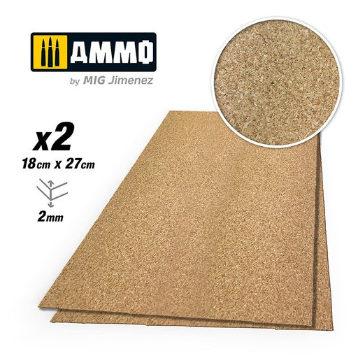 AMMO by Mig Jimenez A.MIG-8836 CREATE CORK Fine Grain (2mm) 2 pcs - Hobby City NZ