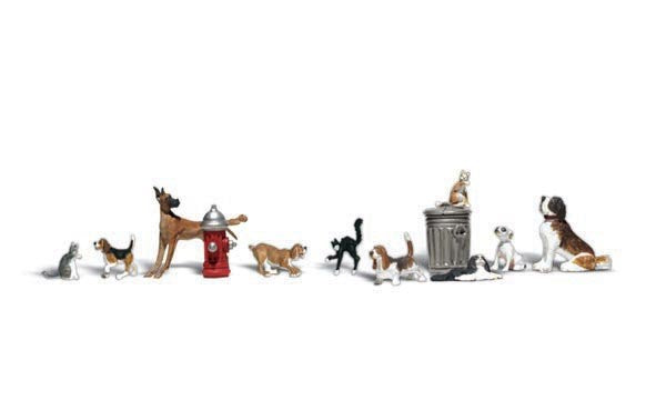 Woodland Scenics HO Dogs & Cats