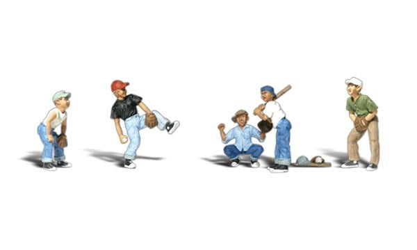 Woodland Scenics A1869 HO Baseball Players I (7546238435565)