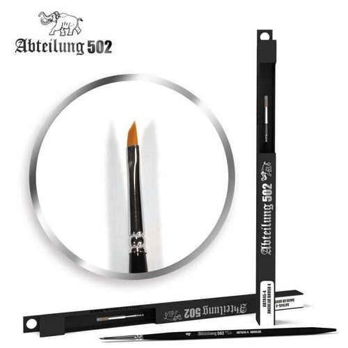 AK Interactive ABT845-4 Angular Brush 4 Deluxe Synthetic Paint Brush