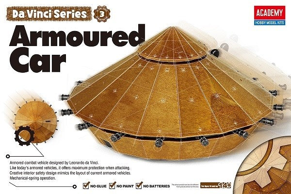 Academy 18136 Armoured Car - Da Vinci Series No. 3 (Snap Kit)