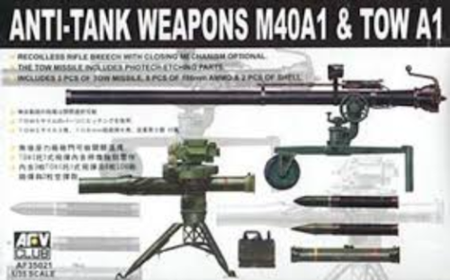 AFV Club AF35021 1/35 Anti-Tank Weapons M40A1 & Tow A1 (8964696473837)