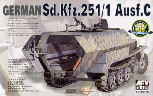 AFV Club AF35078 1/35 German Sd.Kfz.25 Ausf.C Half-Track (8964697424109)