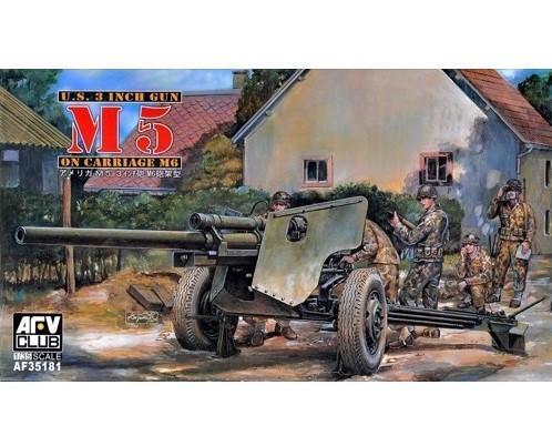 AFV Club 35181 1/35 3 Inch Gun M5 And Carriage M6 (9120452215021)