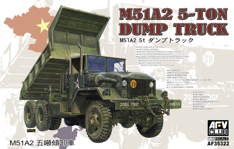 AFV Club AF35322 1/35 M51A2 5-Ton Dump Truck - Hobby City NZ (8964702339309)