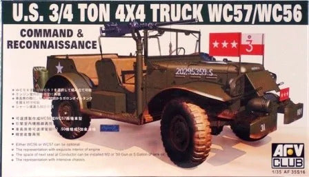 AFV Club 35S16 1/35 Wc57 3/4T Weapons Command Car (9120454050029)