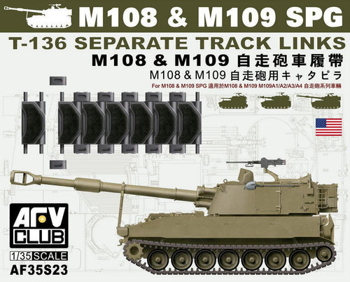 AFV Club AF35S23 1/35 T-136 Track For M108/M109 (Workable) Conversion Kit (8964703846637)