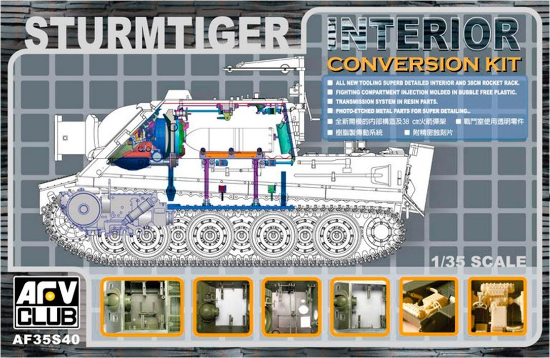 AFV Club AF35S40 1/35 Sturmtiger Interior Conversion Kit (8964704043245)