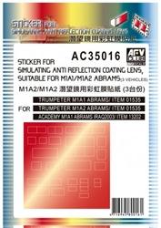 AFV Club AC35016 1/100 Sticker Anti Reflection Coating Lens For Leopard 2 A6Ex (4 Vehicles) - Hobby City NZ (8964704600301)