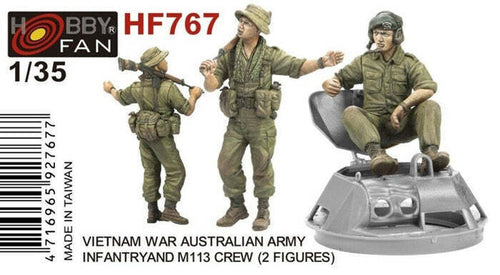 AFV Club HF767 1/35 Australian Infantry & M113 crew Vietnam War Era-2 figures (9120455196909)