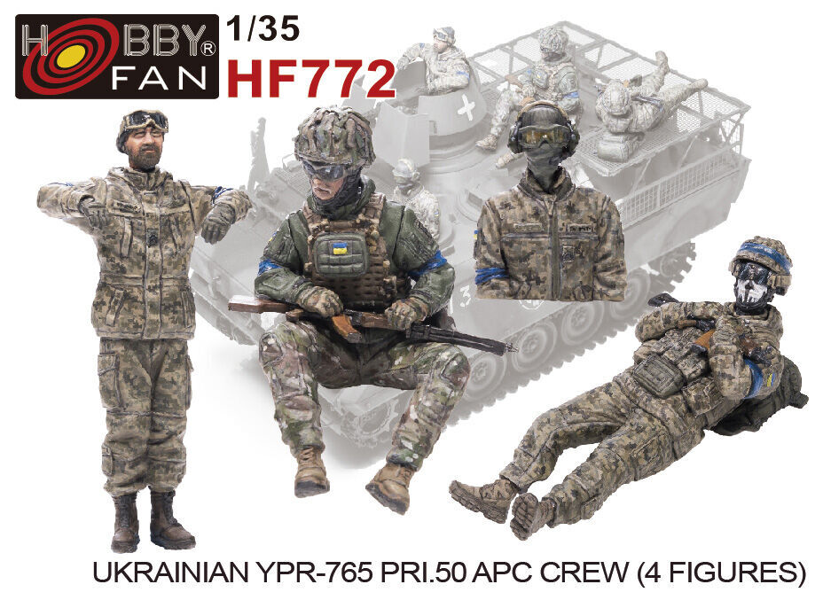AFV Club HF772 1/35 Ukrainian YPR-765 PRI.50 APC Crew (4 Figures) (9120455229677)