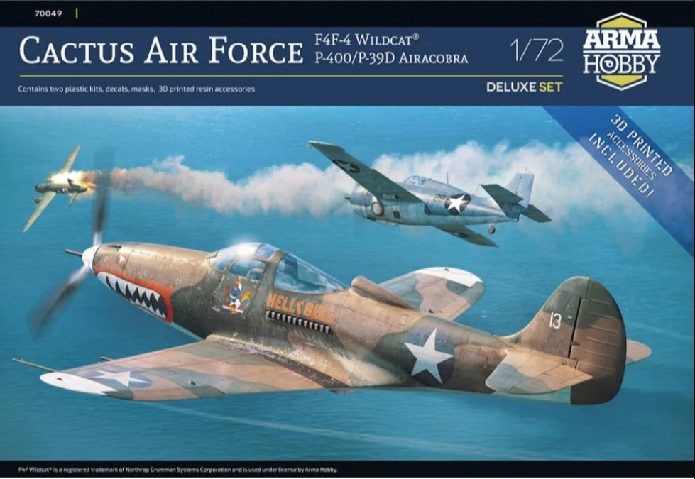 Arma Hobby 70049 1/72 Cactus Air Force F4F-4 Wildcat and P-400/P-39D Airacobra over Guadalcanal (8964708434157)